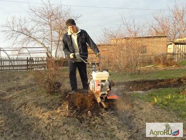 Вспашка земли мотоблоком в Челябинске