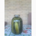 Огурцы в заливке с зеленью ГОСТ ( 3 литровая банка)