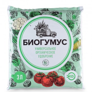 Биогумус купить в мешке объемом 3л в Москве с доставкой по Московской области