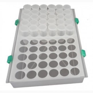 Ящик для стаканчиков лабораторный (на 60 стаканчиков) для отбора проб молока